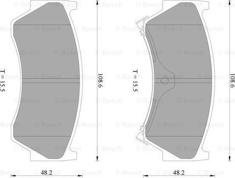 BOSCH 0 986 AB2 612 - Тормозные колодки, дисковые, комплект avtokuzovplus.com.ua