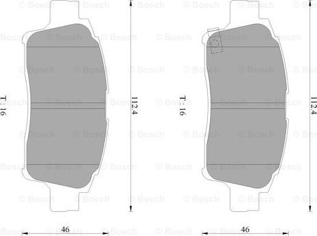 BOSCH 0 986 AB2 659 - Тормозные колодки, дисковые, комплект avtokuzovplus.com.ua