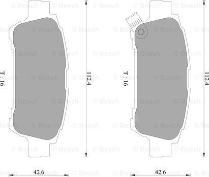 BOSCH 0 986 AB2 673 - Тормозные колодки, дисковые, комплект avtokuzovplus.com.ua