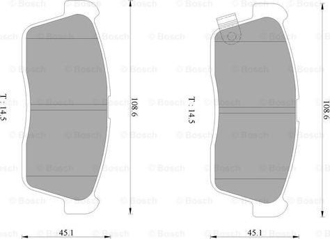 BOSCH 0 986 AB2 775 - Тормозные колодки, дисковые, комплект avtokuzovplus.com.ua