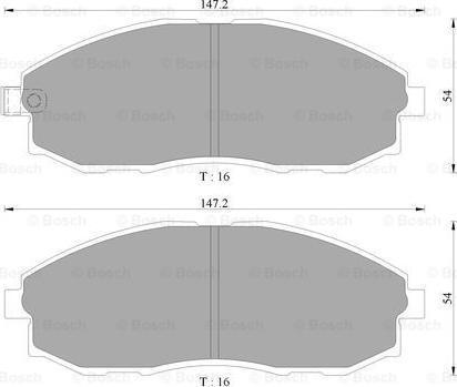 BOSCH 0 986 AB3 028 - Тормозные колодки, дисковые, комплект avtokuzovplus.com.ua