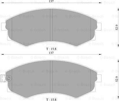 BOSCH 0 986 AB3 037 - Гальмівні колодки, дискові гальма autocars.com.ua