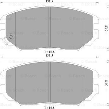 BOSCH 0 986 AB3 054 - Гальмівні колодки, дискові гальма autocars.com.ua