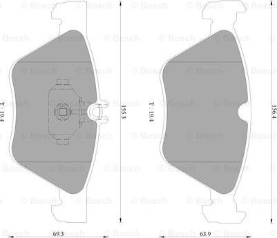 BOSCH 0 986 AB3 117 - Тормозные колодки, дисковые, комплект avtokuzovplus.com.ua