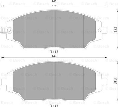 BOSCH 0 986 AB3 135 - Гальмівні колодки, дискові гальма autocars.com.ua