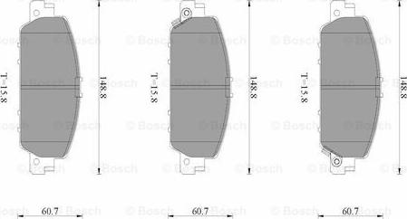 BOSCH 0 986 AB3 502 - Тормозные колодки, дисковые, комплект avtokuzovplus.com.ua