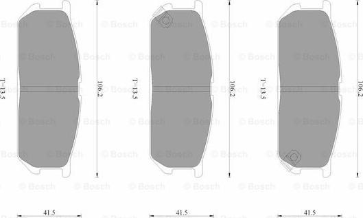 BOSCH 0 986 AB3 506 - Гальмівні колодки, дискові гальма autocars.com.ua