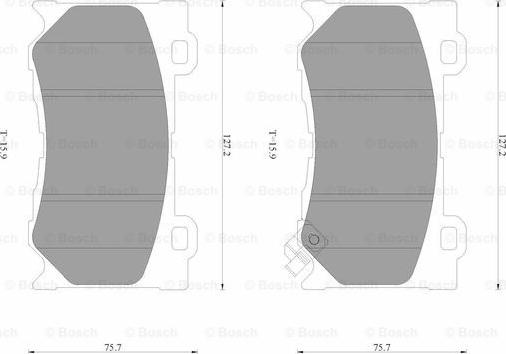 BOSCH 0 986 AB3 507 - Тормозные колодки, дисковые, комплект avtokuzovplus.com.ua