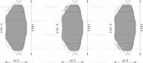 BOSCH 0 986 AB3 514 - Тормозные колодки, дисковые, комплект avtokuzovplus.com.ua