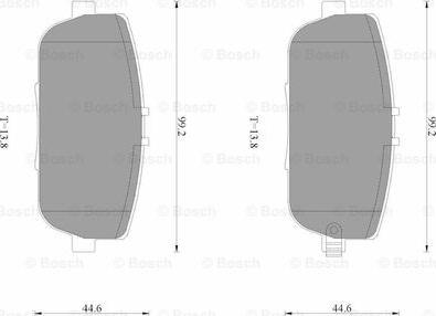 BOSCH 0 986 AB3 528 - Тормозные колодки, дисковые, комплект avtokuzovplus.com.ua