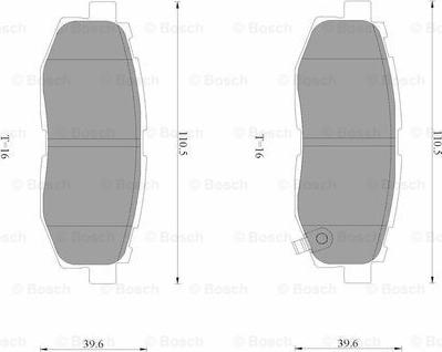 BOSCH 0 986 AB3 532 - Гальмівні колодки, дискові гальма autocars.com.ua