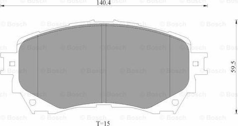 BOSCH 0 986 AB3 539 - Тормозные колодки, дисковые, комплект avtokuzovplus.com.ua