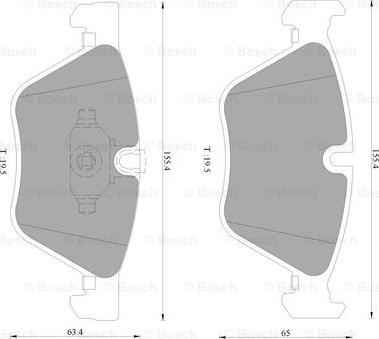 BOSCH 0 986 AB4 585 - Гальмівні колодки, дискові гальма autocars.com.ua