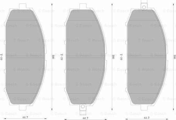 BOSCH 0 986 AB4 587 - Тормозные колодки, дисковые, комплект avtokuzovplus.com.ua