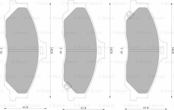 BOSCH 0 986 AB4 588 - Гальмівні колодки, дискові гальма autocars.com.ua