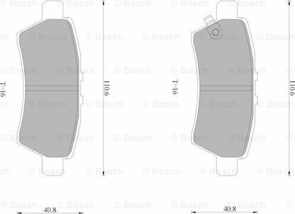 BOSCH 0 986 AB4 591 - Тормозные колодки, дисковые, комплект avtokuzovplus.com.ua