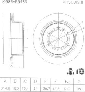 BOSCH 0 986 AB5 469 - Гальмівний диск autocars.com.ua