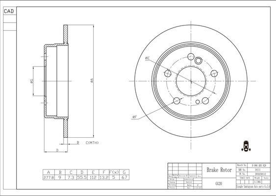 BOSCH 0 986 AB5 828 - Тормозной диск avtokuzovplus.com.ua