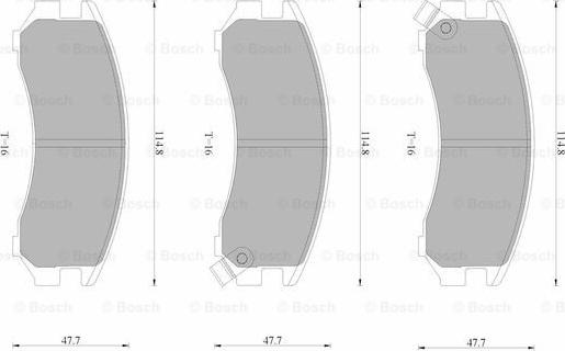 BOSCH 0 986 AB9 026 - Гальмівні колодки, дискові гальма autocars.com.ua