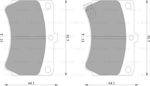 BOSCH 0 986 AB9 033 - Гальмівні колодки, дискові гальма autocars.com.ua