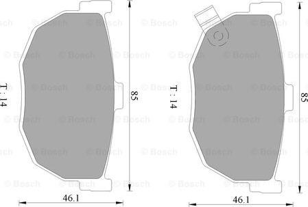 BOSCH 0 986 AB9 037 - Тормозные колодки, дисковые, комплект autodnr.net