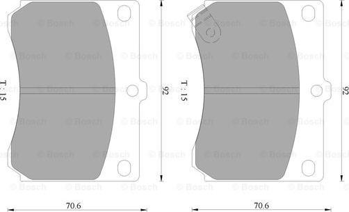 BOSCH 0 986 AB9 040 - Гальмівні колодки, дискові гальма autocars.com.ua