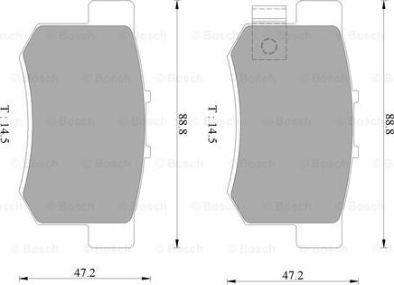 BOSCH 0 986 AB9 062 - Гальмівні колодки, дискові гальма autocars.com.ua