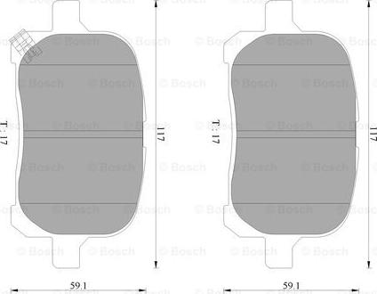 BOSCH 0 986 AB9 075 - Гальмівні колодки, дискові гальма autocars.com.ua