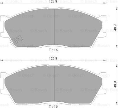 BOSCH 0 986 AB9 105 - Гальмівні колодки, дискові гальма autocars.com.ua