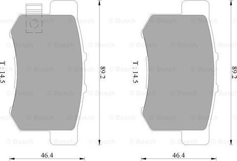 BOSCH 0 986 AB9 135 - Тормозные колодки, дисковые, комплект autodnr.net