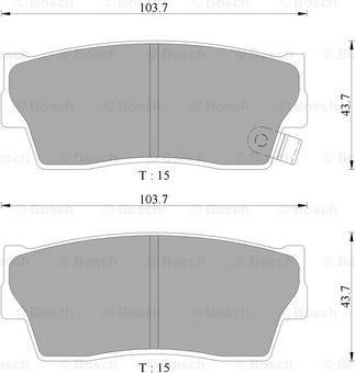 BOSCH 0 986 AB9 136 - Гальмівні колодки, дискові гальма autocars.com.ua