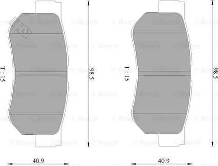 BOSCH 0 986 AB9 150 - Тормозные колодки, дисковые, комплект avtokuzovplus.com.ua