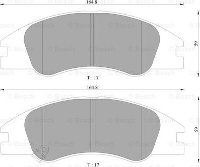 BOSCH 0 986 AB9 152 - Тормозные колодки, дисковые, комплект autodnr.net