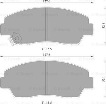 BOSCH 0 986 AB9 158 - Гальмівні колодки, дискові гальма autocars.com.ua