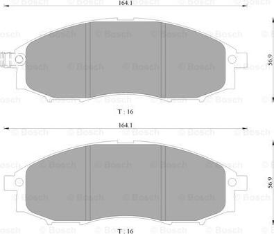 BOSCH 0 986 AB9 167 - Гальмівні колодки, дискові гальма autocars.com.ua