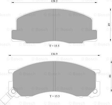 BOSCH 0 986 AB9 199 - Гальмівні колодки, дискові гальма autocars.com.ua