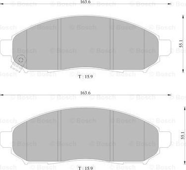 BOSCH 0 986 AB9 300 - Тормозные колодки, дисковые, комплект autodnr.net