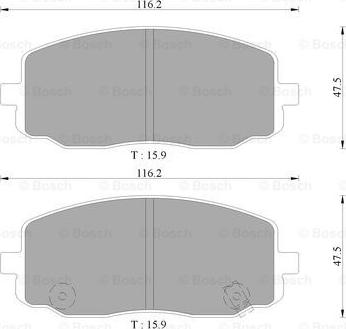 BOSCH 0 986 AB9 359 - Гальмівні колодки, дискові гальма autocars.com.ua