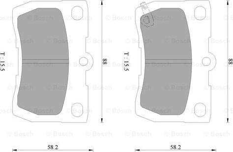 BOSCH 0 986 AB9 364 - Гальмівні колодки, дискові гальма autocars.com.ua