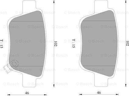 BOSCH 0 986 AB9 366 - Гальмівні колодки, дискові гальма autocars.com.ua