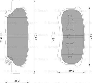 BOSCH 0 986 AB9 374 - Тормозные колодки, дисковые, комплект avtokuzovplus.com.ua