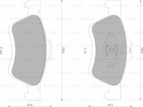 BOSCH 0 986 AB9 402 - Гальмівні колодки, дискові гальма autocars.com.ua