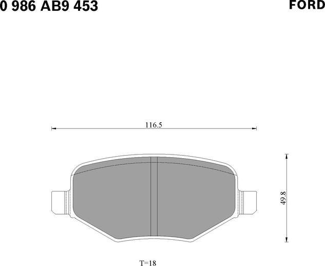 BOSCH 0986AB9453 - Тормозные колодки, дисковые, комплект autodnr.net