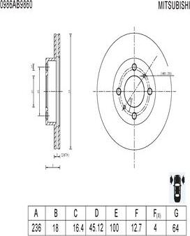 BOSCH 0 986 AB9 860 - Тормозной диск avtokuzovplus.com.ua