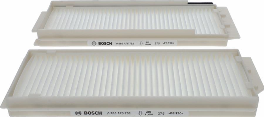 BOSCH 0 986 AF5 752 - Фільтр, повітря у внутрішній простір autocars.com.ua