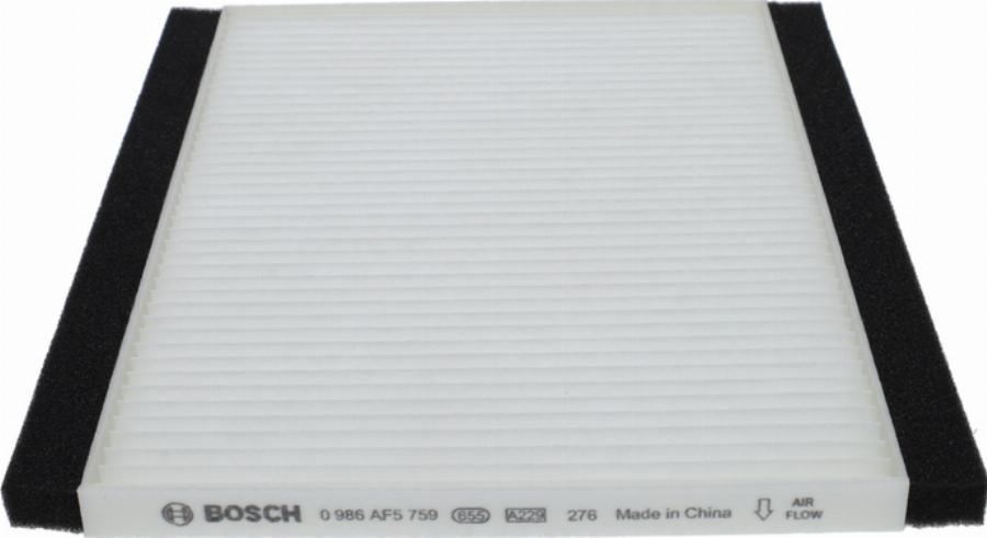 BOSCH 0 986 AF5 759 - Фільтр, повітря у внутрішній простір autocars.com.ua