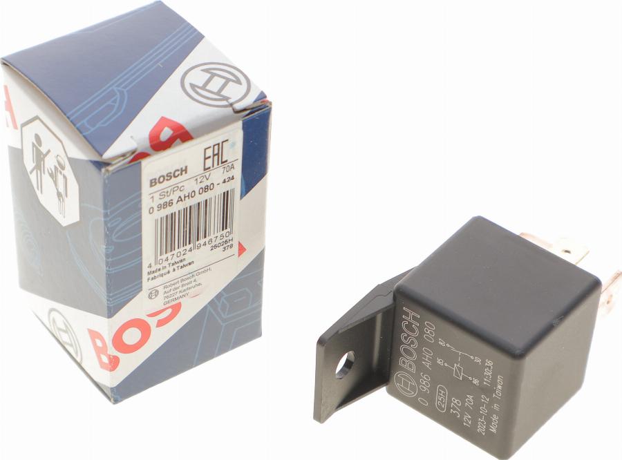 BOSCH 0 986 AH0 080 - Реле, рабочий ток autodnr.net