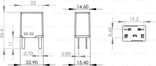 BOSCH 0 986 AH0 115 - Реле, паливний насос autocars.com.ua