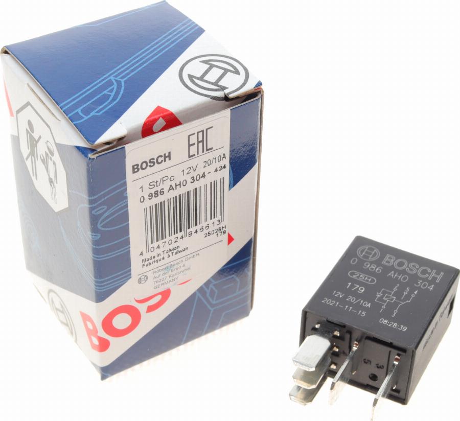 BOSCH 0 986 AH0 304 - Реле, рабочий ток autodnr.net