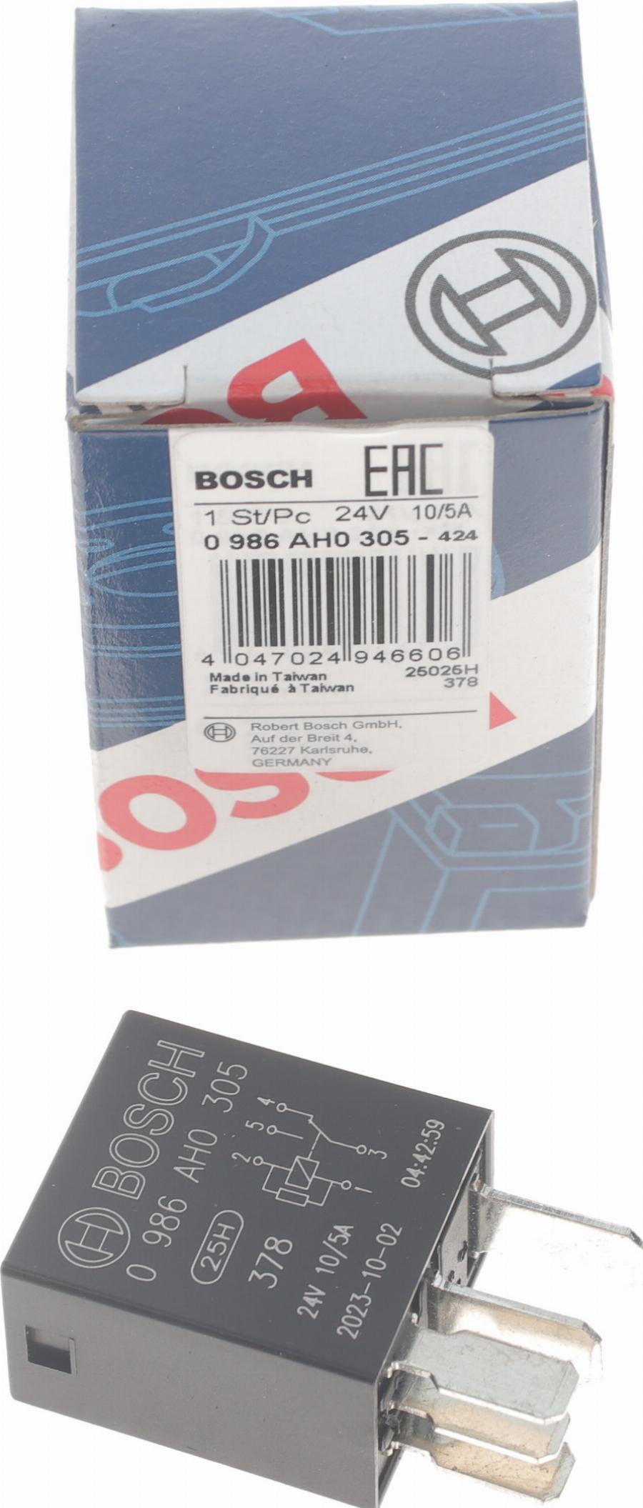 BOSCH 0 986 AH0 305 - Реле, робочий струм autocars.com.ua